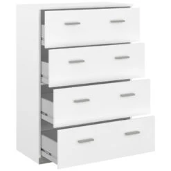 Ladekast Timo 4 Lades - Wit - 106,3x76,5x39,8 Cm -RoomStyle Verkoopwinkel 11909001 2104