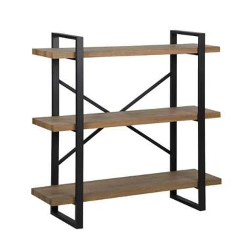 Beliani Boekenkast TIMBER - Donkere Houtkleur Mdf 3 Beliani Boekenkast TIMBER - Donkere Houtkleur Mdf