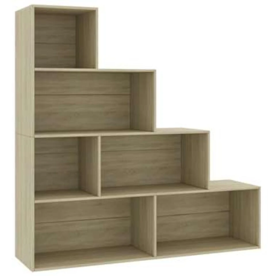 VidaXL Boekenkast/kamerscherm 155x24x160 Cm Bewerkt Hout Sonoma Eiken 3 VidaXL Boekenkast/kamerscherm 155x24x160 Cm Bewerkt Hout Sonoma Eiken