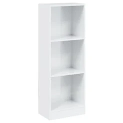 Voorkant 39 VidaXL Boekenkast Met 3 Schappen 40x24x108 Cm Spaanplaat Hoogglans Wit