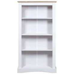 VIDAXL Boekenkast 4 Schappen 81x29x150 Cm Grenenhout Wit -RoomStyle Verkoopwinkel 1226716826 0101