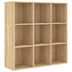 VidaXL Boekenkast 98x30x98 Cm Spaanplaat Sonoma Eikenkleurig