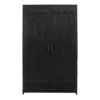 Kledingkast Santos 2-deurs - Zwart - 180x110x52 Cm 2 Kledingkast Santos 2-deurs - Zwart - 180x110x52 Cm -RoomStyle Verkoopwinkel 12401825