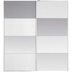 Schuifdeurkast Verona - Wit/spiegel - 200x182x64 Cm -RoomStyle Verkoopwinkel 12402365 0100