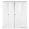 Kledingkast Fleur 4-deurs - Wit - 201x181x61 Cm 1 Kledingkast Fleur 4-deurs - Wit - 201x181x61 Cm -RoomStyle Verkoopwinkel 12402610