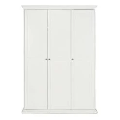 Kledingkast Fleur 3-deurs - Wit - 201x139x61 Cm