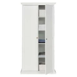 Kledingkast Fleur 2-deurs - Wit - 201x96x61 Cm -RoomStyle Verkoopwinkel 12402625 0370