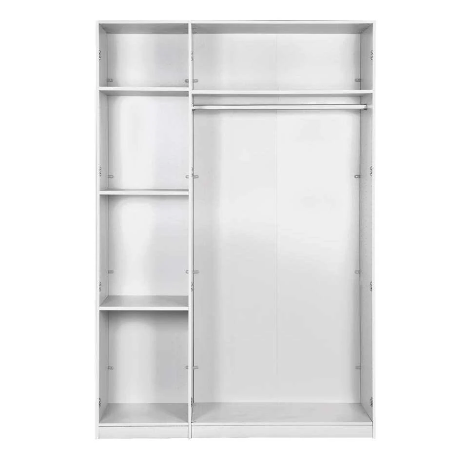 Kledingkast Bergen 3-deurs - Wit - 219x147x59,5 Cm 5 Kledingkast Bergen 3-deurs - Wit - 219x147x59,5 Cm - Afbeelding 3