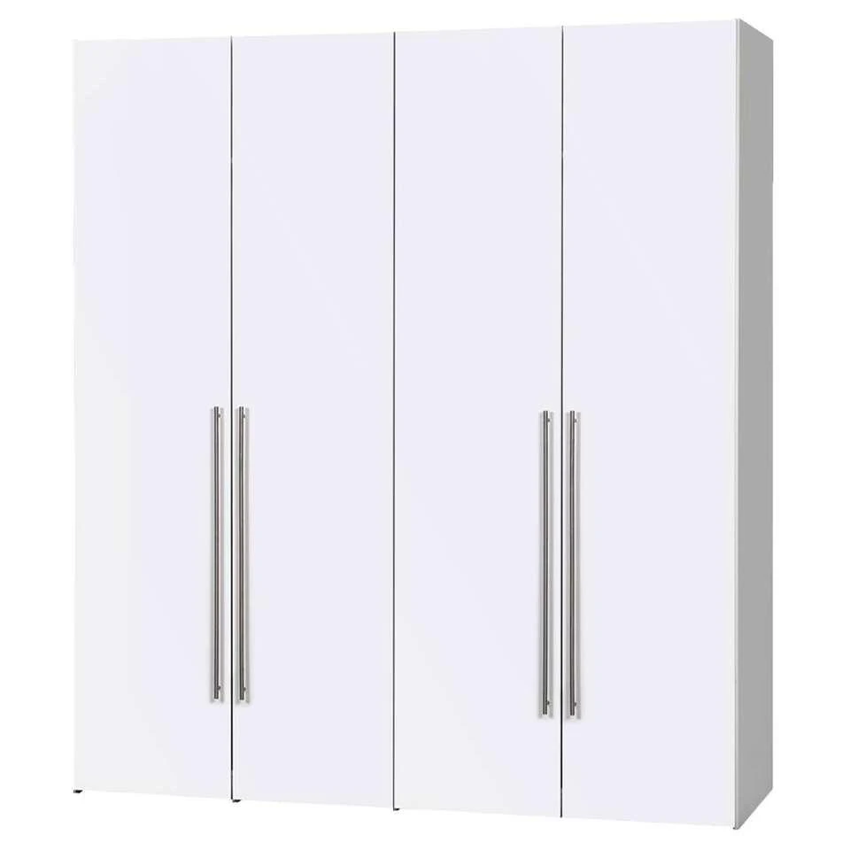 Kledingkast Bergen 4-deurs - Wit - 219x196x59,5 Cm 5 Kledingkast Bergen 4-deurs - Wit - 219x196x59,5 Cm - Afbeelding 3