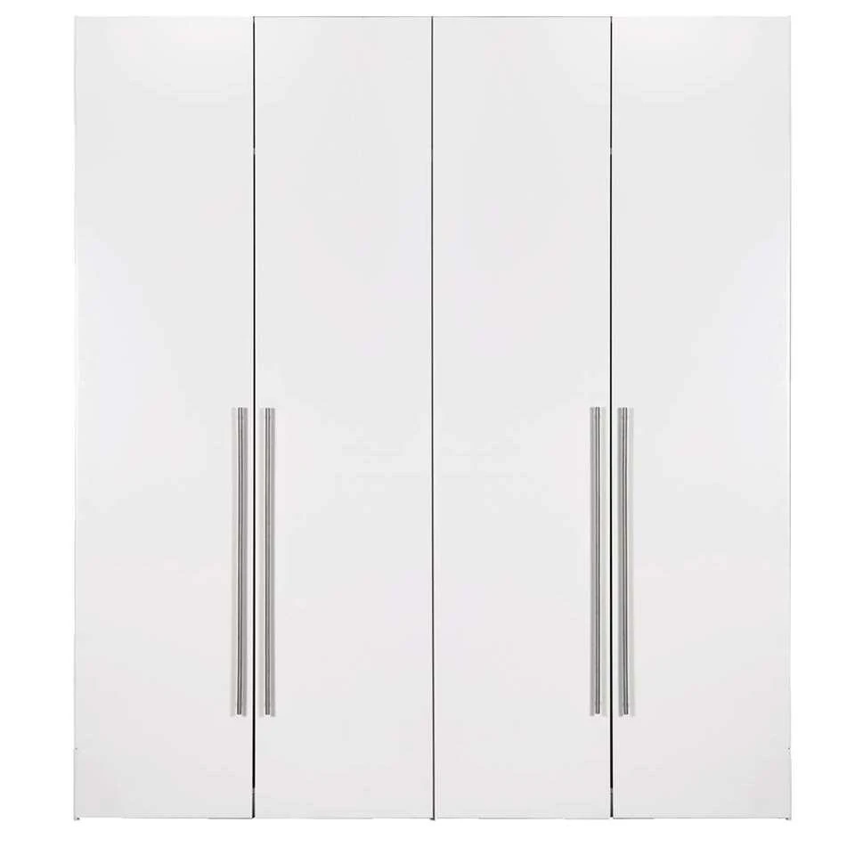 Kledingkast Bergen 4-deurs - Wit - 219x196x59,5 Cm 3 Kledingkast Bergen 4-deurs - Wit - 219x196x59,5 Cm