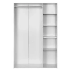 Kledingkast Space 3-deurs - Wit - 175,4x115,8x49,5 Cm -RoomStyle Verkoopwinkel 12402885 0220