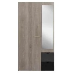 Kledingkast Tempo - Vergrijsd Eikenkleur - 195x101x54 Cm