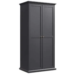 Kledingkast Amber - Antraciet - 201x96x61 Cm -RoomStyle Verkoopwinkel 12403210 0300