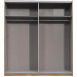 Schuifdeurkast Dex - Eikenkleur/grafiet - 198x180x64 Cm -RoomStyle Verkoopwinkel 12403240 0220