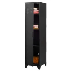 Kledingkast Mick 1-deurs - Antraciet - 180x43x50 Cm -RoomStyle Verkoopwinkel 12403440 0330