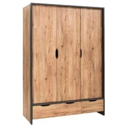 Kledingkast Harvey - Donker Eiken-/antracietkleur - 193x141x58 Cm 8 Kledingkast Harvey - Donker Eiken-/antracietkleur - 193x141x58 Cm -RoomStyle Verkoopwinkel 12403490 0300