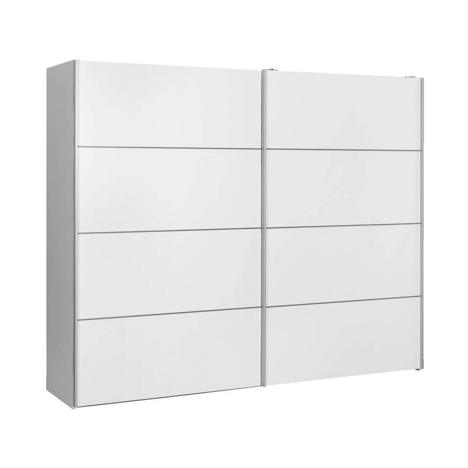 Schuifdeurkast Verona XL - Wit - 200,4x242,7x59 Cm 4 Schuifdeurkast Verona XL - Wit - 200,4x242,7x59 Cm - Afbeelding 2