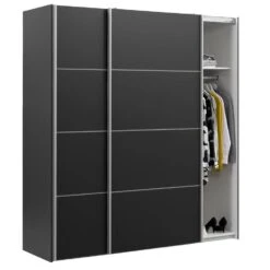 Schuifdeurkast Verona Antraciet - Zwart - 200x182x64 Cm 9 Schuifdeurkast Verona Antraciet - Zwart - 200x182x64 Cm -RoomStyle Verkoopwinkel 12403815 0330