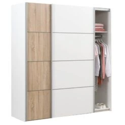 Schuifdeurkast Verona Wit - Eikenkleur/wit - 200x182x64 Cm 9 Schuifdeurkast Verona Wit - Eikenkleur/wit - 200x182x64 Cm -RoomStyle Verkoopwinkel 12403825 0330