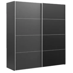 Schuifdeurkast Verona Antraciet - Antraciet/zwart - 200x182x64 Cm -RoomStyle Verkoopwinkel 12403845 0300