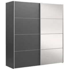 Schuifdeurkast Verona Antraciet - Antraciet/spiegel - 200x182x64 Cm -RoomStyle Verkoopwinkel 12403865 0300
