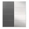 Schuifdeurkast Verona Antraciet - Antraciet/spiegel - 200x182x64 Cm -RoomStyle Verkoopwinkel 12403865