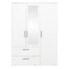 Kledingkast Orleans 3 Deurs - Wit - 201x145x58 Cm -RoomStyle Verkoopwinkel 12403900