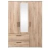 Kledingkast Orleans 3 Deurs - Eikenkleur - 201x145x58 Cm -RoomStyle Verkoopwinkel 12403905