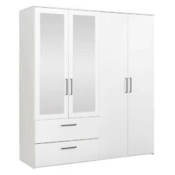 Kledingkast Orleans 4 Deurs - Wit - 201x181x58 Cm -RoomStyle Verkoopwinkel 12403910 0300
