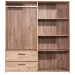 Kledingkast Orleans 4 Deurs - Eikenkleur - 201x181x58 Cm -RoomStyle Verkoopwinkel 12403920 0220