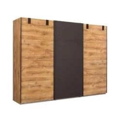 Schuifdeurkast Dex XL - Eikenkleur/grafiet - 210x270x65 Cm -RoomStyle Verkoopwinkel 12403985 0300