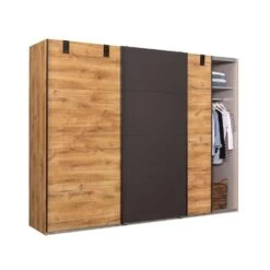 Schuifdeurkast Dex XL - Eikenkleur/grafiet - 210x270x65 Cm -RoomStyle Verkoopwinkel 12403985 0330
