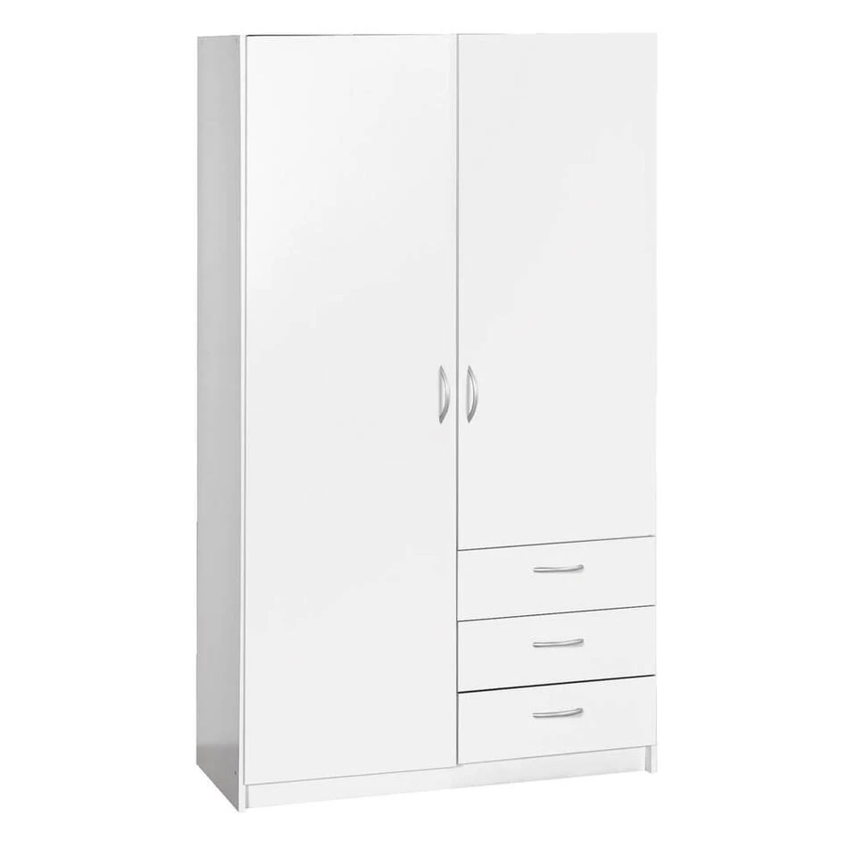 Kledingkast Varia 2-deurs - Wit - 175x97x50 Cm 5 Kledingkast Varia 2-deurs - Wit - 175x97x50 Cm - Afbeelding 3