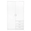 Kledingkast Varia 2-deurs - Wit - 175x97x50 Cm -RoomStyle Verkoopwinkel 12404025
