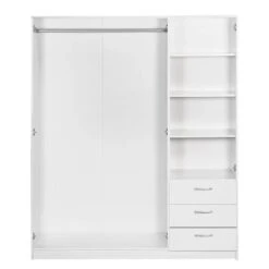 Kledingkast Varia 3-deurs - Wit - 175x146x50 Cm 7 Kledingkast Varia 3-deurs - Wit - 175x146x50 Cm -RoomStyle Verkoopwinkel 12404030 0221
