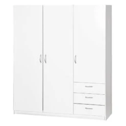 Kledingkast Varia 3-deurs - Wit - 175x146x50 Cm 8 Kledingkast Varia 3-deurs - Wit - 175x146x50 Cm -RoomStyle Verkoopwinkel 12404030 0302