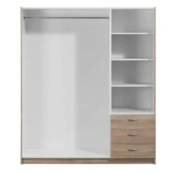 Kledingkast Varia 3-deurs - Licht Eiken - 175x146x50 Cm -RoomStyle Verkoopwinkel 12404050 0220