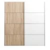 Schuifdeurkast Verona Eikenkleur - Eikenkleur/wit - 200x182x64 Cm -RoomStyle Verkoopwinkel 12404065