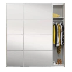 Schuifdeurkast Verona Eikenkleur - Spiegel - 200x182x64 Cm -RoomStyle Verkoopwinkel 12404090 0140