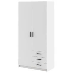 Kledingkast Sprint 2-deurs - Wit - 200x98,5x50 Cm -RoomStyle Verkoopwinkel 12404200 0300