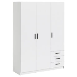 Kledingkast Sprint 3-deurs - Wit - 200x147x50 Cm -RoomStyle Verkoopwinkel 12404205 0301