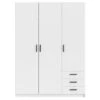 Kledingkast Sprint 3-deurs - Wit - 200x147x50 Cm -RoomStyle Verkoopwinkel 12404205