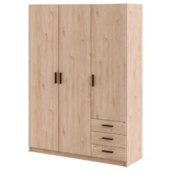 Kledingkast Sprint 3-deurs - Eikenkleur - 200x147x50 Cm 7 Kledingkast Sprint 3-deurs - Eikenkleur - 200x147x50 Cm -RoomStyle Verkoopwinkel 12404225 0300