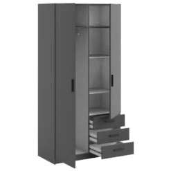 Kledingkast Sprint 2-deurs - Antracietkleur - 200x98,5x50 Cm 9 Kledingkast Sprint 2-deurs - Antracietkleur - 200x98,5x50 Cm -RoomStyle Verkoopwinkel 12404240 0330