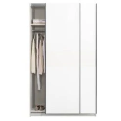 Schuifdeurkast Genua - Wit - 204x122x60 Cm -RoomStyle Verkoopwinkel 12404260 0140