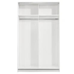 Schuifdeurkast Genua - Wit - 204x122x60 Cm -RoomStyle Verkoopwinkel 12404260 0220