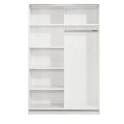 Schuifdeurkast Genua - Wit - 204x122x60 Cm -RoomStyle Verkoopwinkel 12404260 0221