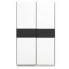Schuifdeurkast Genua - Wit/antraciet - 204x122x60 Cm -RoomStyle Verkoopwinkel 12404275