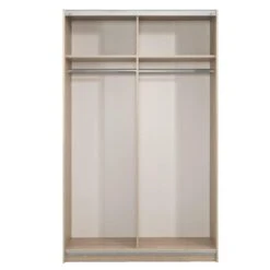 Schuifdeurkast Genua - Eikenkleur - 204x122x60 Cm -RoomStyle Verkoopwinkel 12404280 0220