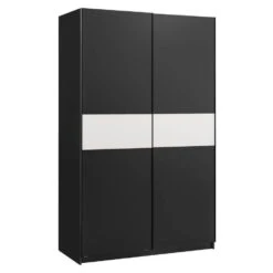 Schuifdeurkast Genua - Antraciet/wit - 204x122x60 Cm -RoomStyle Verkoopwinkel 12404310 0300